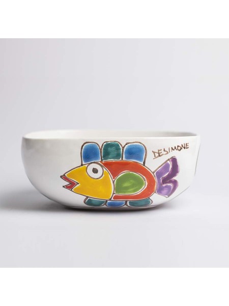 Insalatiera pesce Folk CTQ22AFC ceramiche de simone