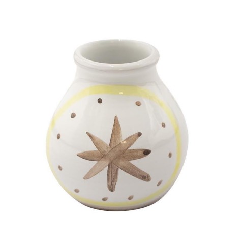 Sicilian Ceramic Vase Lovers Folk VS539FKE De Simone Pottery