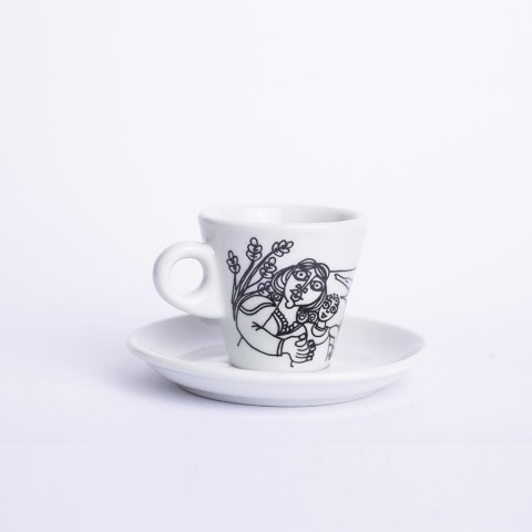 Coffee Cup with Saucer Aci Castello in porcelain TZZ40AC