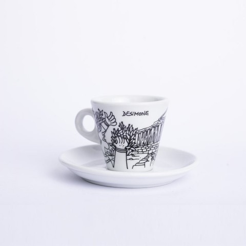 Coffee Cup with Saucer Agrigento in porcelain TZZ40AG