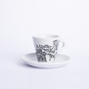 Tazzina caffè con Piattino Palermo ceramiche de simone