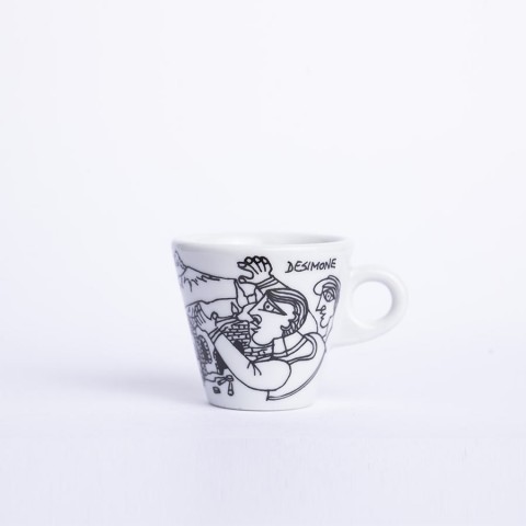 Set Tazzina + Piattino Taormina dipinto a mano
