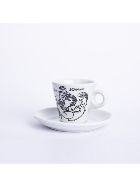 Tazzina con piattino porcellana Taormina ceramiche de simone