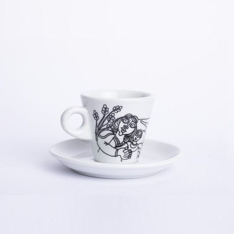 Coffee Cup with Saucer Taormina in porcelain TZZ40TA