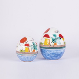 Uovo pasqua artigianale Scatola Dammusi ceramiche de simone