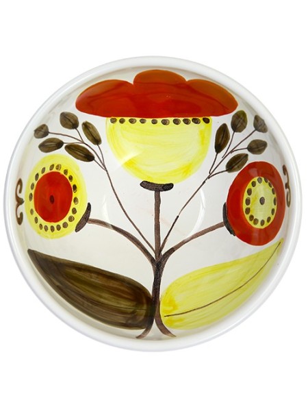 Sicilian round ceramic Appetizers Plate de simone pottery Eolie BUFEO