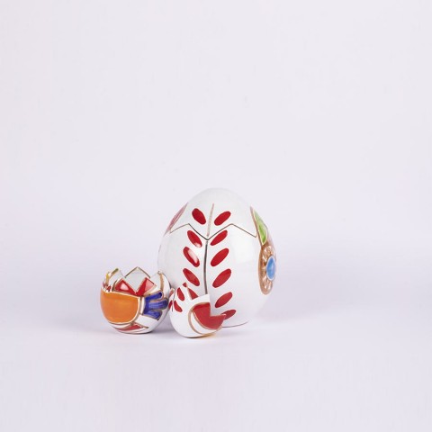 Easter Egg Decoration Folk Parrot De Simone Pottery