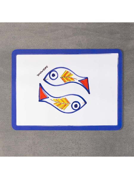 sicilian placemat fish de simone pottery mangiallegro Scirocco