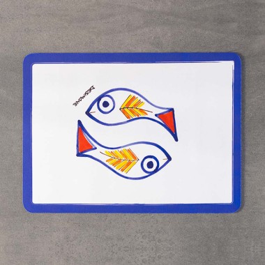 sicilian placemat fish de simone pottery mangiallegro Scirocco