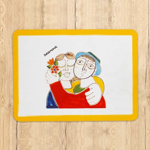 placemat fish ceramiche de simone folk lovers