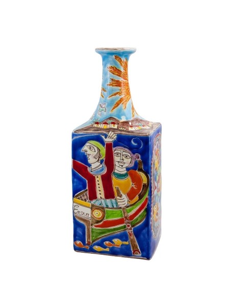 Sicilian Ceramic Bottle DS de simone italian pottery BT560DS-1