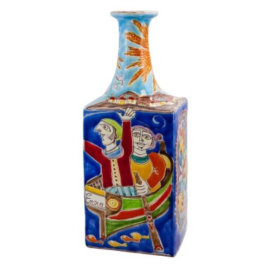 Sicilian Ceramic Bottle DS de simone italian pottery BT560DS-1