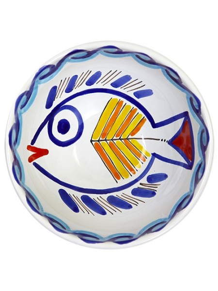 Sicilian round ceramic Appetizers Plate de simone pottery Levante BUFLV