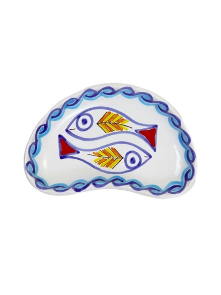 Handmade sicilian Half Moon Tray Scirocco de simone pottery