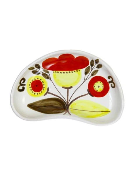 Sicilian handmade Half Moon Tray Eolie MZL20EO de simone pottery
