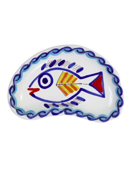 Sicilian handmade Half Moon Tray Levante MZL20LV de simone pottery