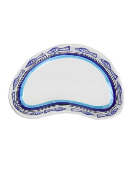 Sicilian handmade Half Moon Tray Corfù MZL20CO de simone pottery