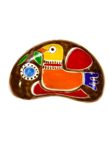 Sicilian handmade Half Moon Tray Stromboli MZL20ST de simone pottery