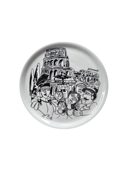 Rounded Plate Rome De Simone Pottery