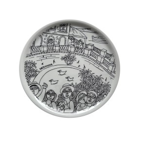 Rounded Plate Siracusa Syracuse De Simone Sicilian Pottery