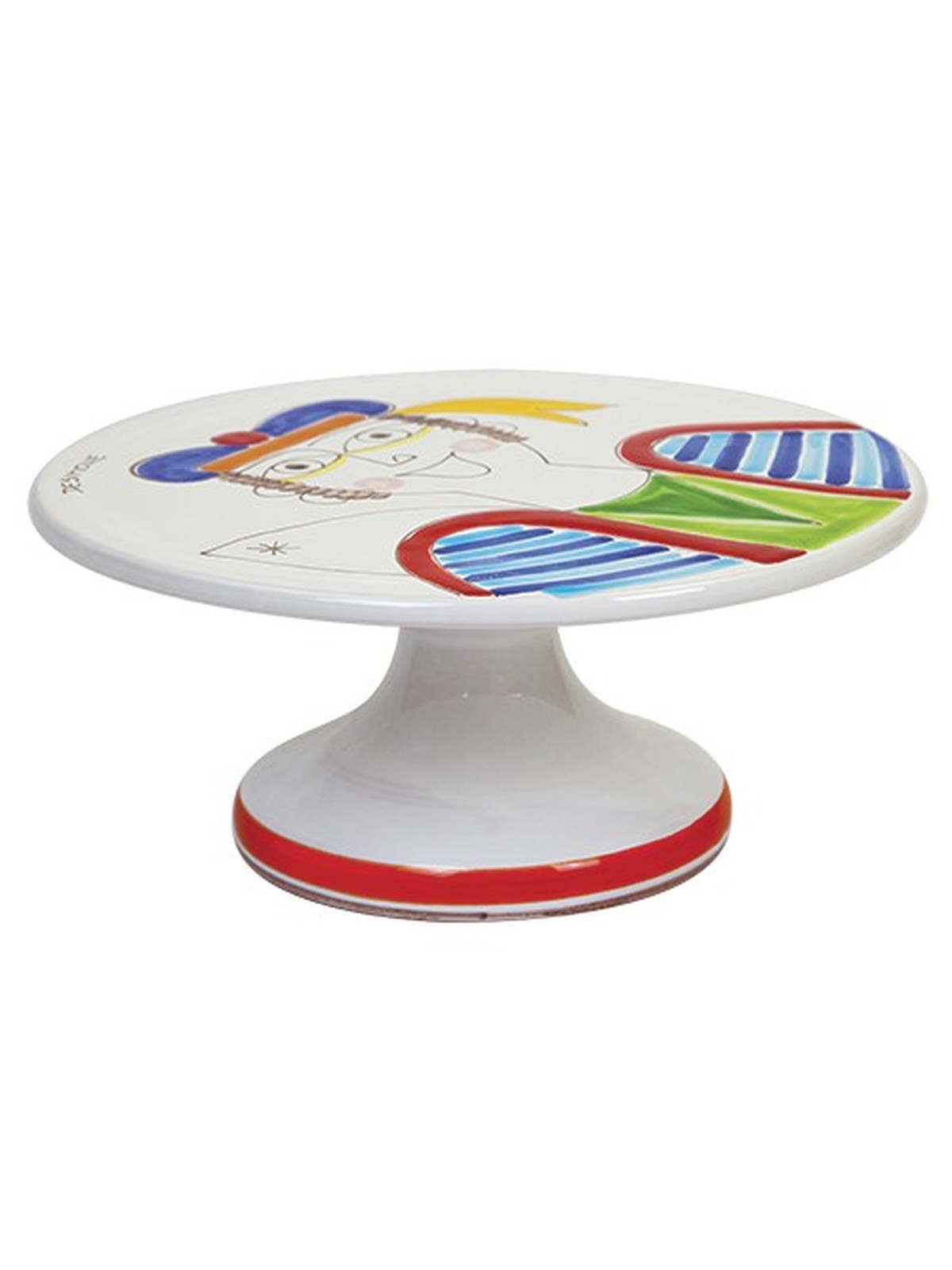 Ceramic Flat Cake Stand Fish Folk Sailor Folk