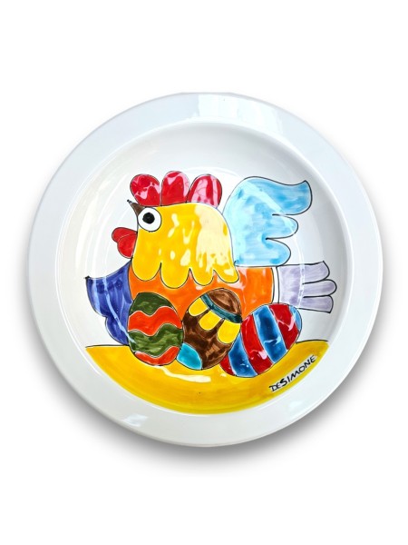 Piatto Piano Tondo 25 cm Pasqua Gallo - Edizione Limitata