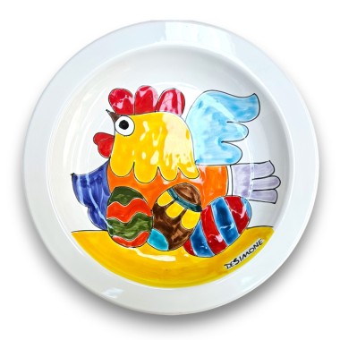 Piatto Piano Tondo 25 cm Pasqua Gallo - Edizione Limitata