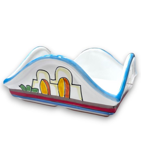 Portatovaglioli Dammusi artigianale ceramiche siciliane de simone