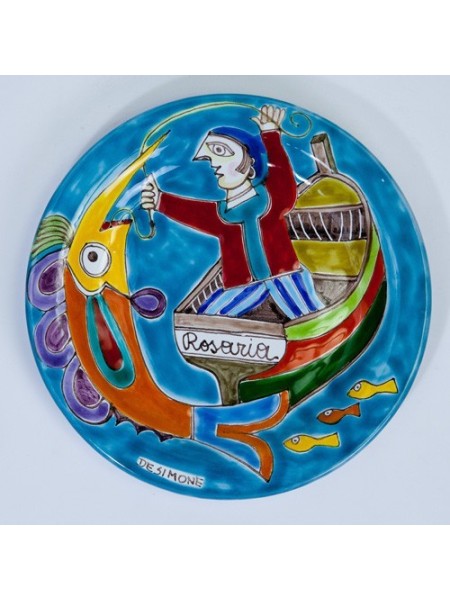 Circular plate DS 18 cm Swordfish Fishing PT18DS-38