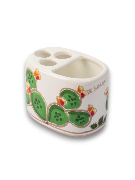 Portaspazzolini Fichi d'India ceramiche de simone