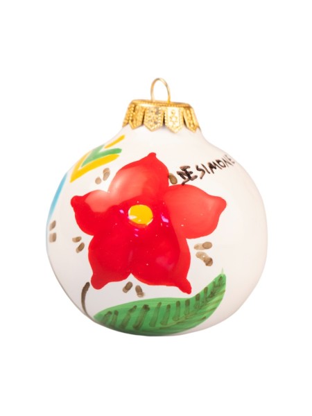 Palla di Natale artigianale Lampione Ceramiche De Simone