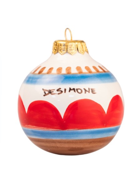 Palla di Natale artigianale Lampedusa Ceramiche De Simone