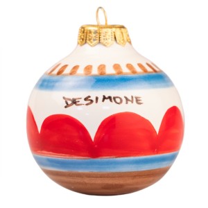 Palla di Natale artigianale Lampedusa Ceramiche De Simone