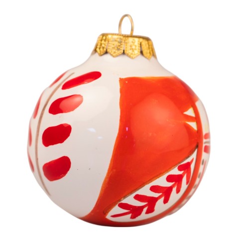 Palla di Natale artigianale Marettimo ceramiche de simone laterale
