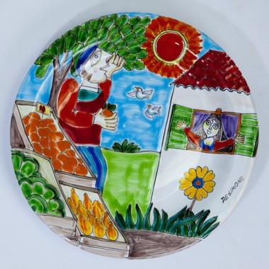 Piatto Tondo DS 25 cm PT25DS-14 Fruttivendolo