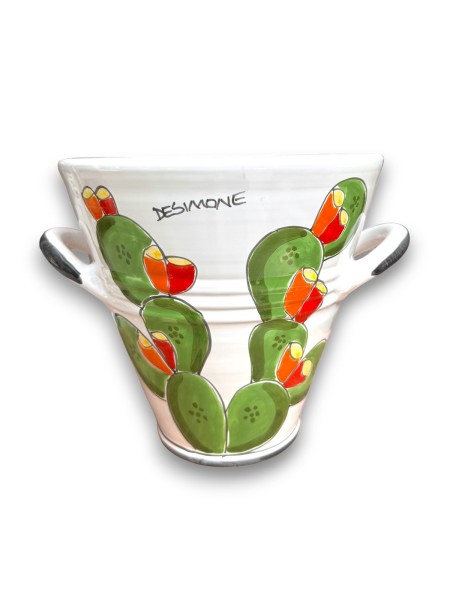 Sicilian ceramic Ice Bucket Folk Prickly Pears de simone pottery