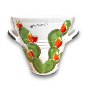 Sicilian ceramic Ice Bucket Folk Prickly Pears de simone pottery