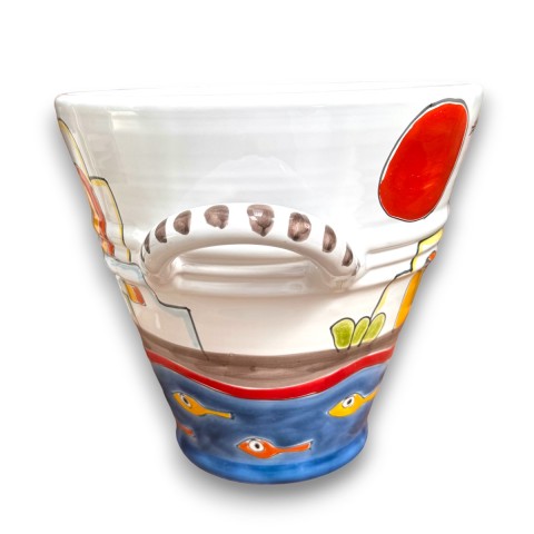 Sicilian ceramic Ice Bucket Dammusi de simone pottery