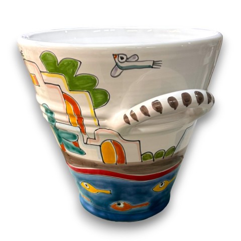 Secchiello Porta-ghiaccio Dammusi ceramiche artigianali siciliane de simone