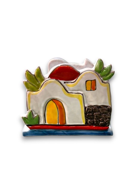 Portatovaglioli Dammusi realizzato a mano ceramiche de simone