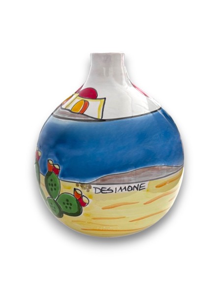 Vaso artigianale Dammusi Elaborato ceramiche de simone