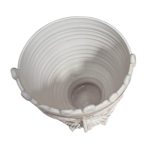 Testa di Paladino Bianca fatta a mano Re ceramiche de simone