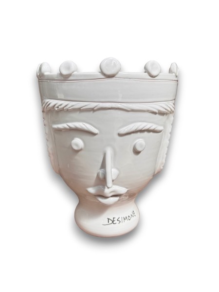 Testa di Paladino Bianca Regina ceramiche siciliane de simone