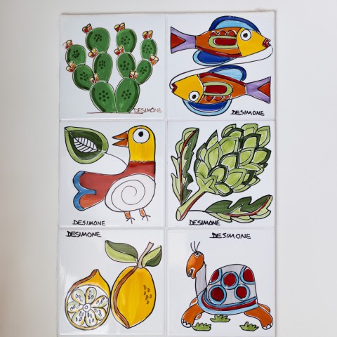 Ceramic Wall Tile Pricly Pear Folk PI297FC