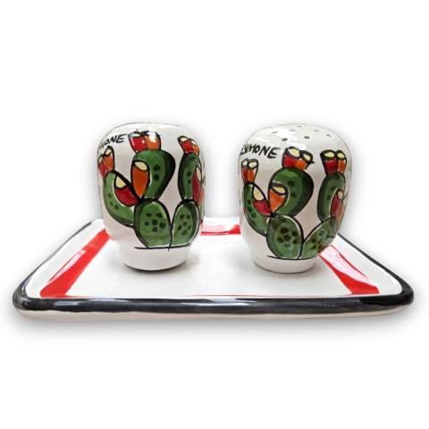 ceramic handmade Salt and Pepper Shakers Prickly Pears de simone pottery