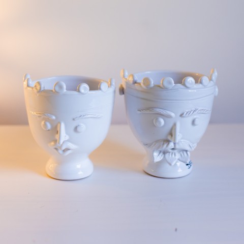 White Paladin's Head de simone sicilian pottery queen king