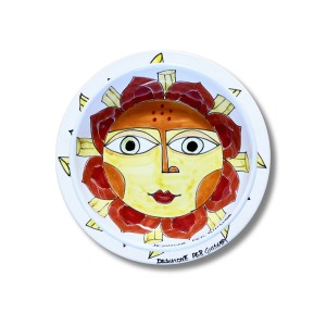 Piatto artigianale siciliano De Simone per Giusina Un Sole di Pasta
