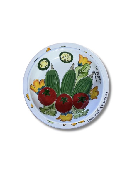 Piatto artigianale siciliano De Simone per Giusina in Cucina Magica Estate