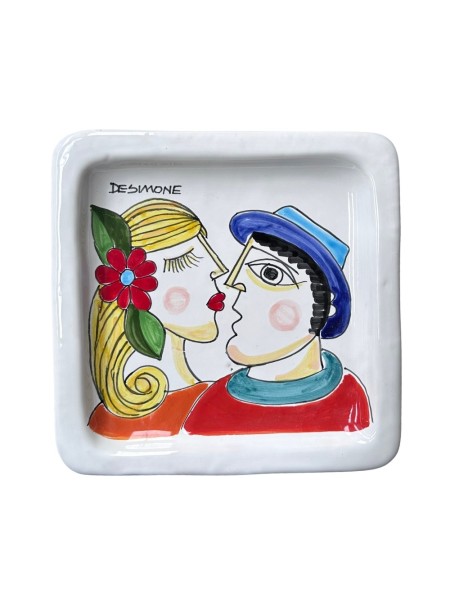 Squared plate 20x20 The Kiss