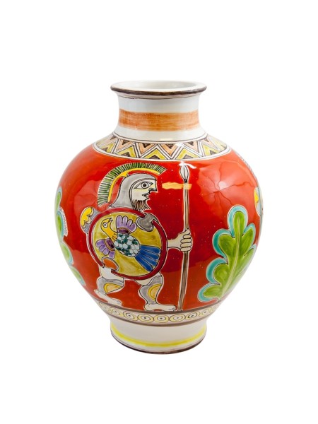 Sicilian handmade vase ceramiche de simone DS Biansato Arcaico VS668GR